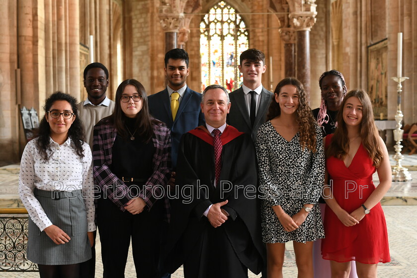 DAL 6995 
 The King's School speech day prizewinners 2021 at Peterborough Cathedral. Some of last years sixth form.