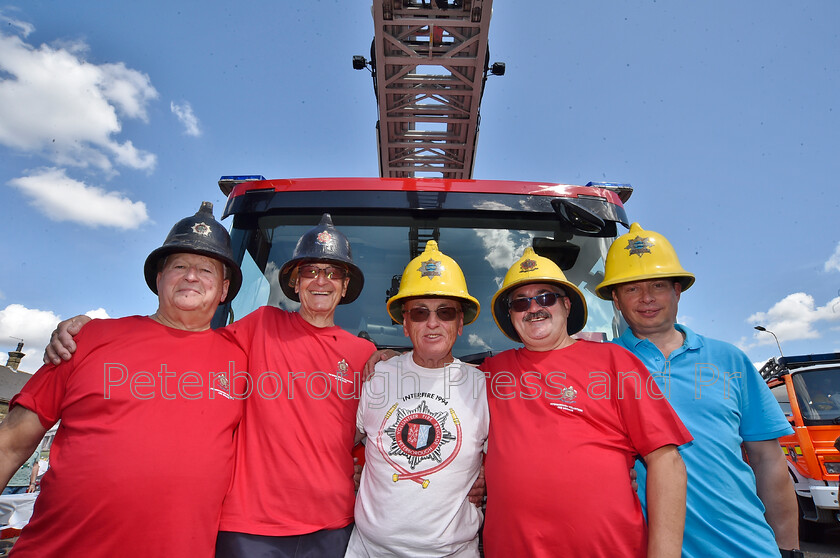 METP-28-07-2024DL083 
 Peterborough Volunteer Fire Service open day at Bourges Boulevard. Former City firefighters Pete Hibbins, Tony Dalton, Tim Horman, Rob Milizia and Andy Picczonka 
 Keywords: National World resell