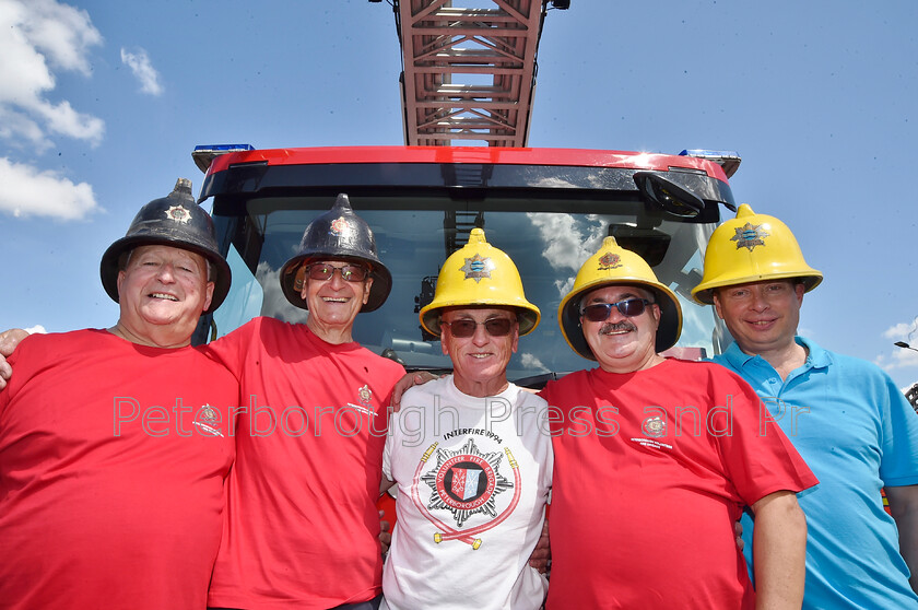 METP-28-07-2024DL074 
 Peterborough Volunteer Fire Service open day at Bourges Boulevard. Former City firefighters Pete Hibbins, Tony Dalton, Tim Horman, Rob Milizia and Andy Picczonka 
 Keywords: National World resell